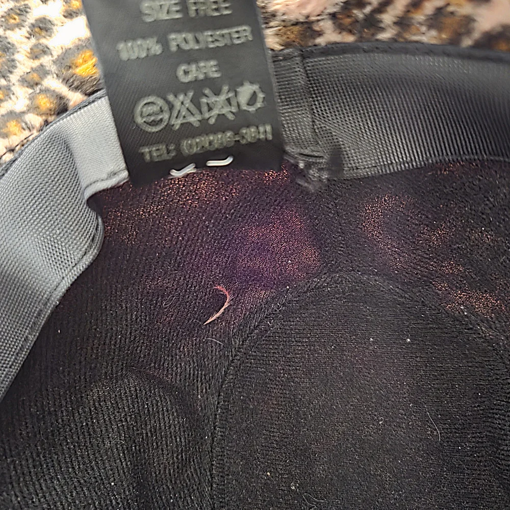Wide Brim Leopard Print Hat with Secure Chin Strap Earthy Fall Colors
